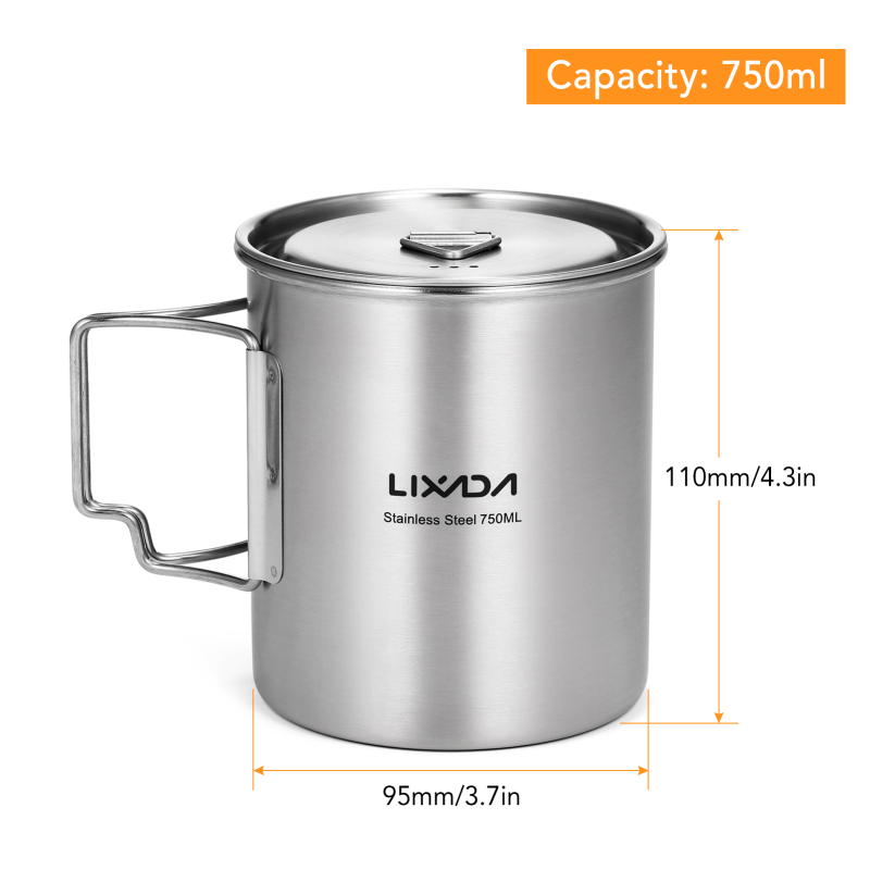 Lixada 750ml Cup Outdoor Stain - مراجعة Camping Cooking Roll وسعره