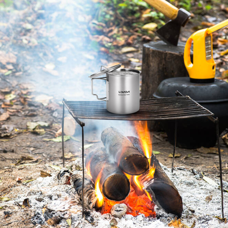 Lixada 750ml Cup Outdoor Stain - مراجعة Camping Cooking Roll وسعره