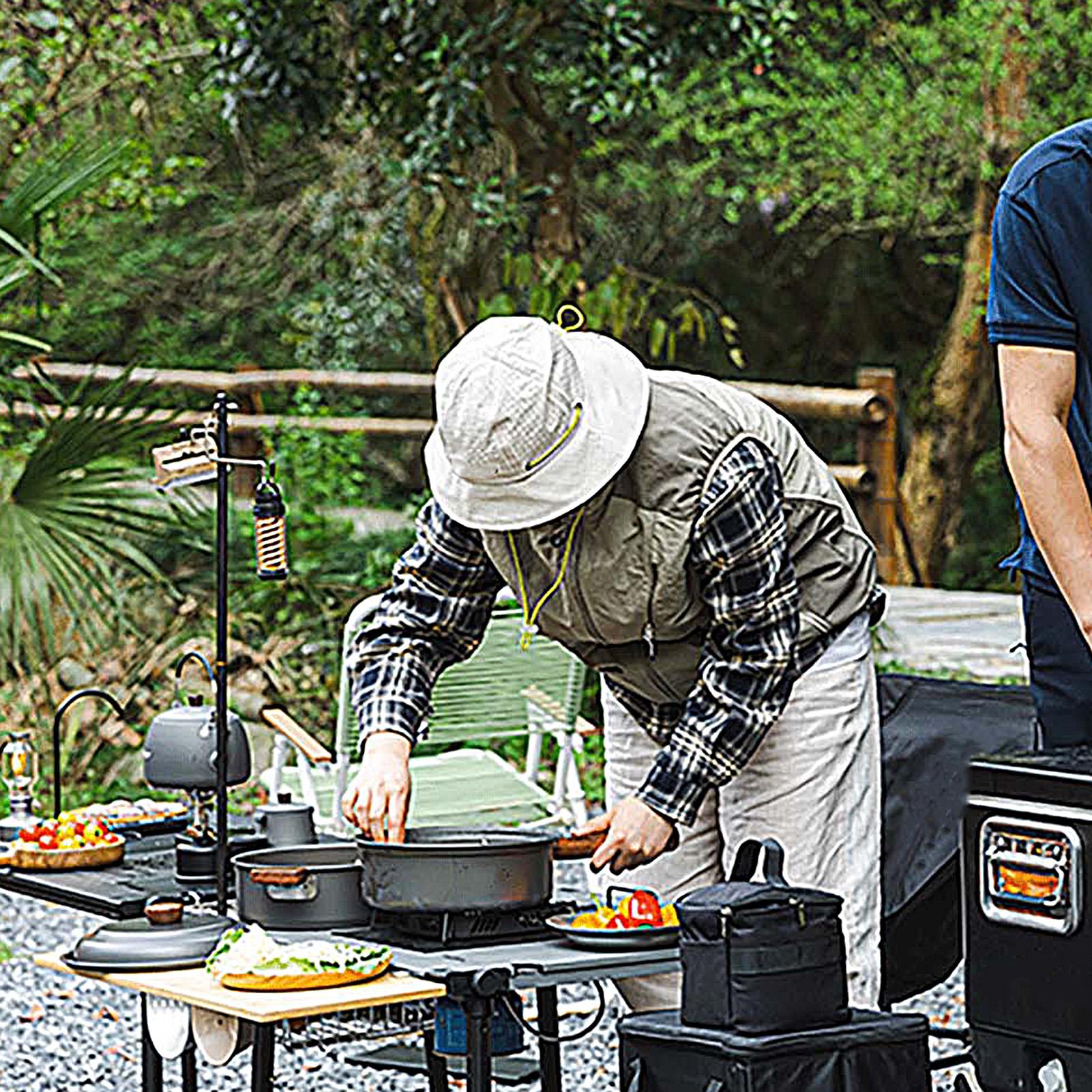 Camping Pot Portable Large Lig - مراجعة Camping Double Cooking Stove وسعره