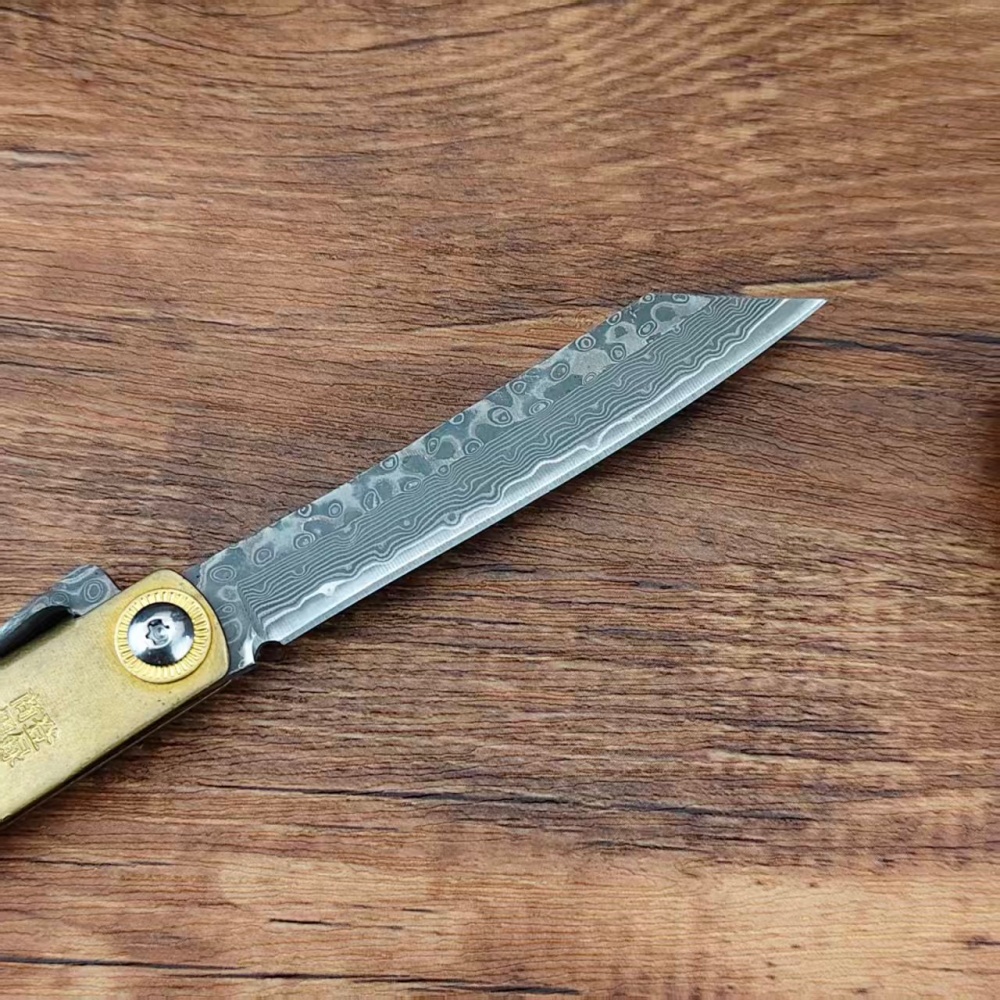 Damascus High-hardness Copper  - مراجعة Camping Cooking Knife With Sheath وسعره
