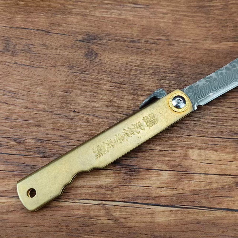 Damascus High-hardness Copper  - مراجعة Camping Cooking Knife With Sheath وسعره