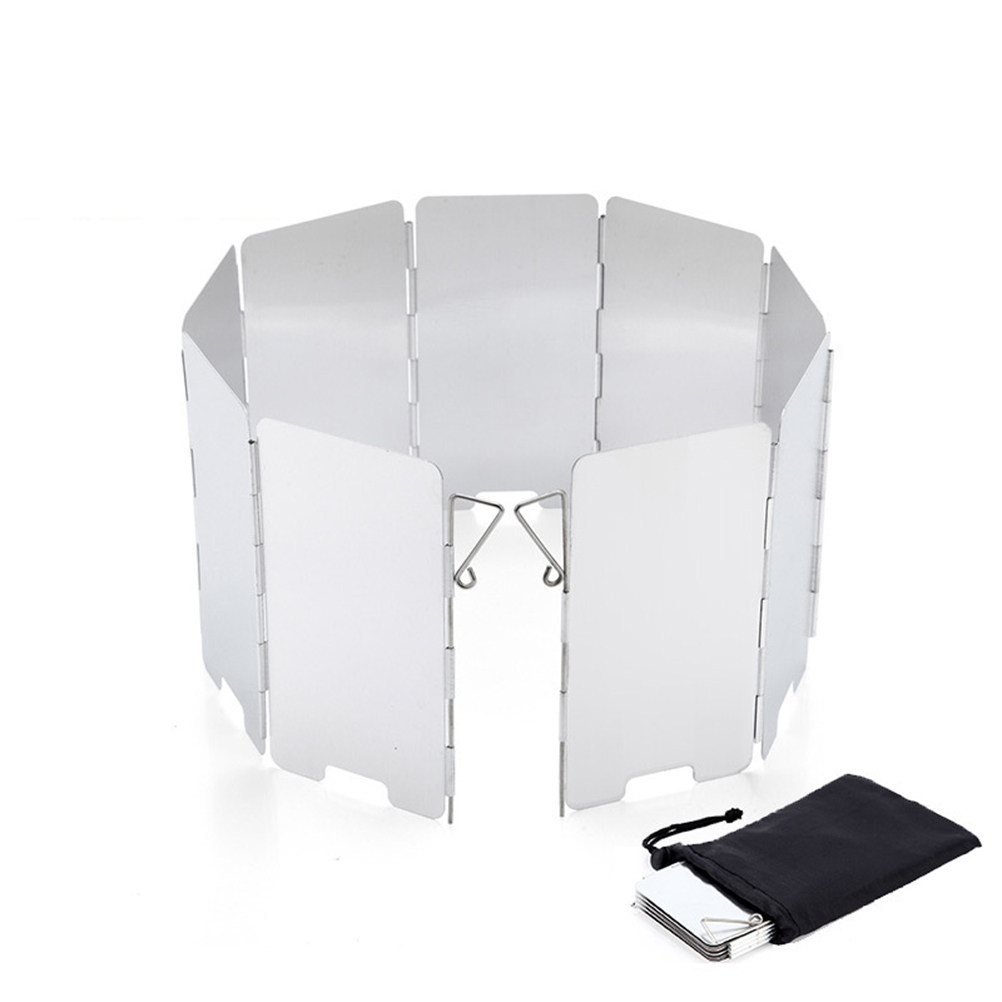 Foldable Aluminum Alloy Stove  - مراجعة Camping Cooking Windscreen وسعره