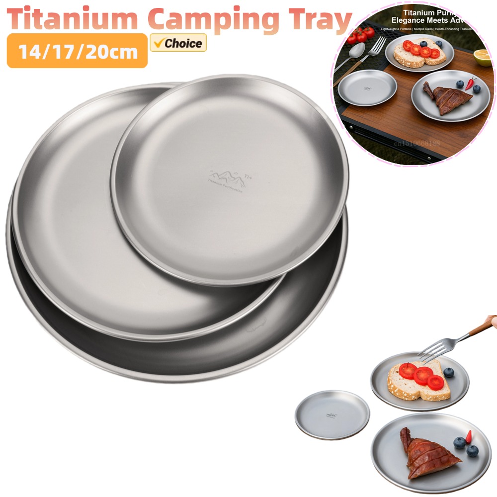 14/17/20cm Titanium Camping Pl - مراجعة Camping Cooking Dishes وسعره