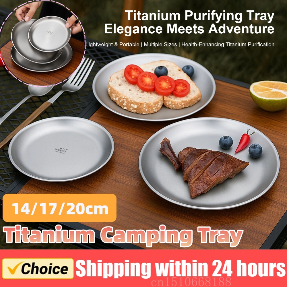 14/17/20cm Titanium Camping Pl - مراجعة Camping Cooking Dishes وسعره