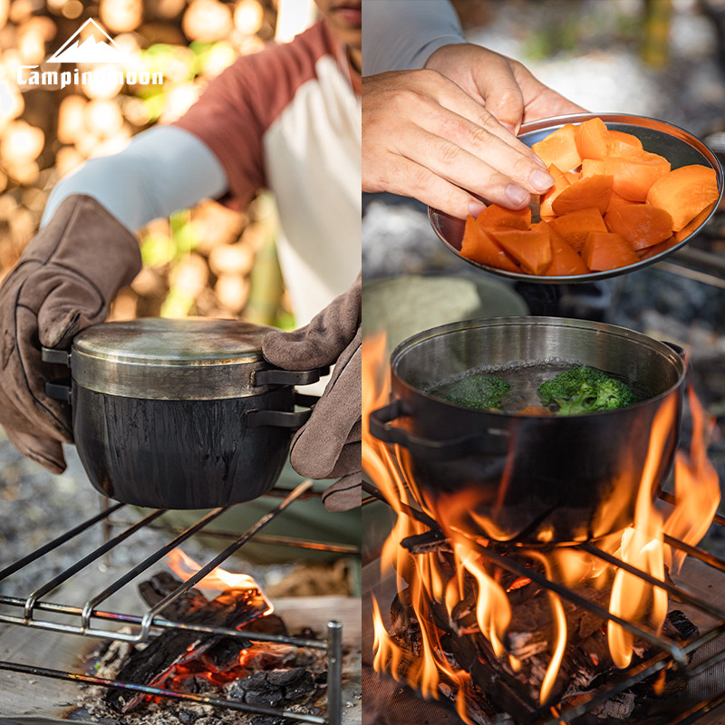 CAMPINGMOON DO-25 Extra-Thick  - مراجعة Camping Cooking Pan وسعره