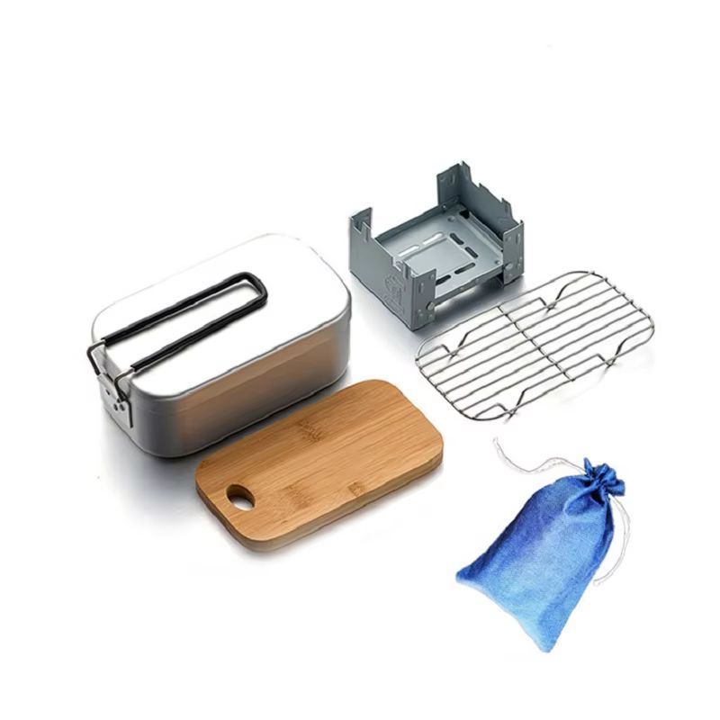 Outdoor Aluminium Mess Kit, St - مراجعة Camping Cooking Mess Kit وسعره