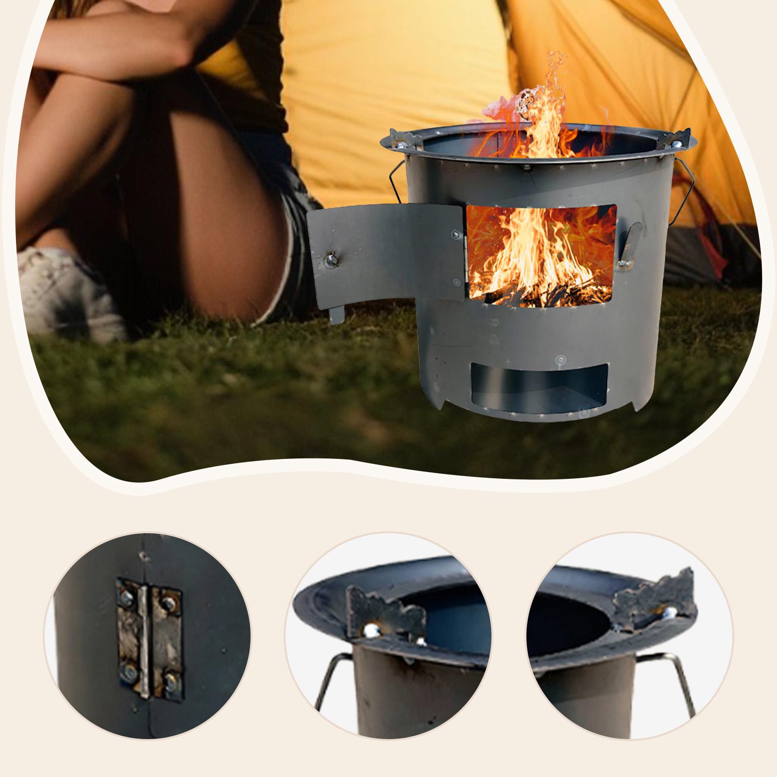 Wood Burning Furnace Cookware  - مراجعة Camping Cooking Fire Pit وسعره