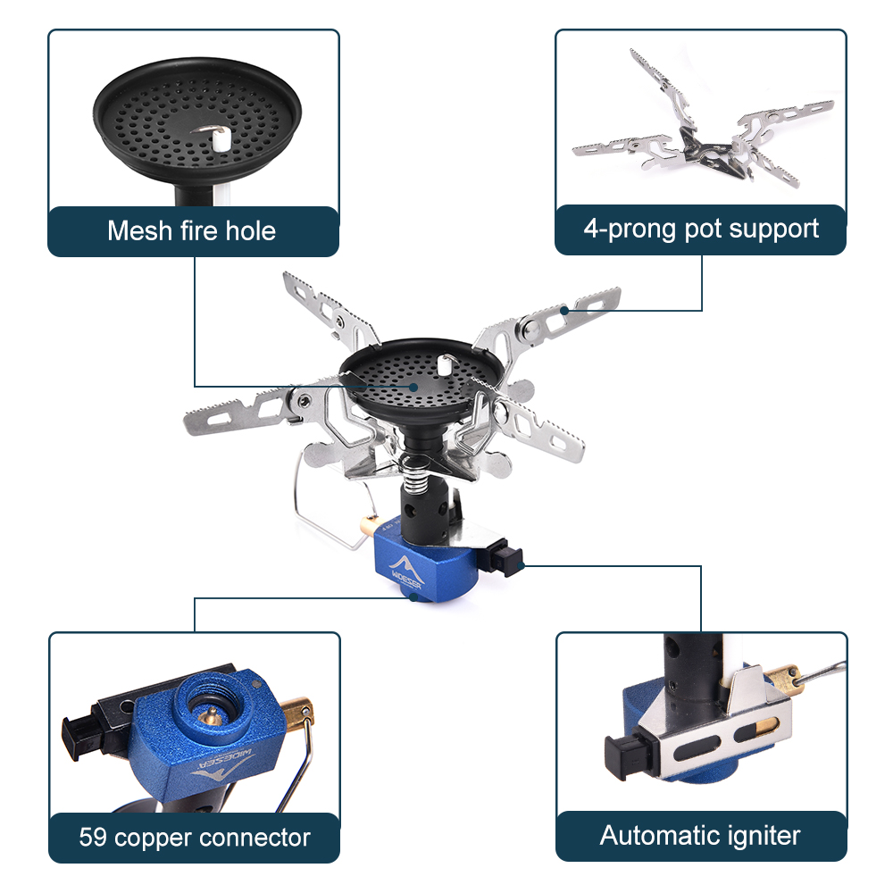 Outdoor Camping Gas Burner Out - مراجعة Camping Cooking Set Large وسعره