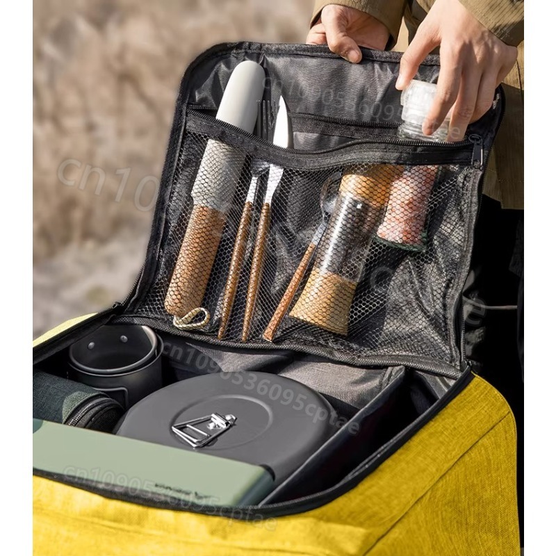 Portable Camping Cookware Set  - مراجعة Camping Cooking Set Large وسعره