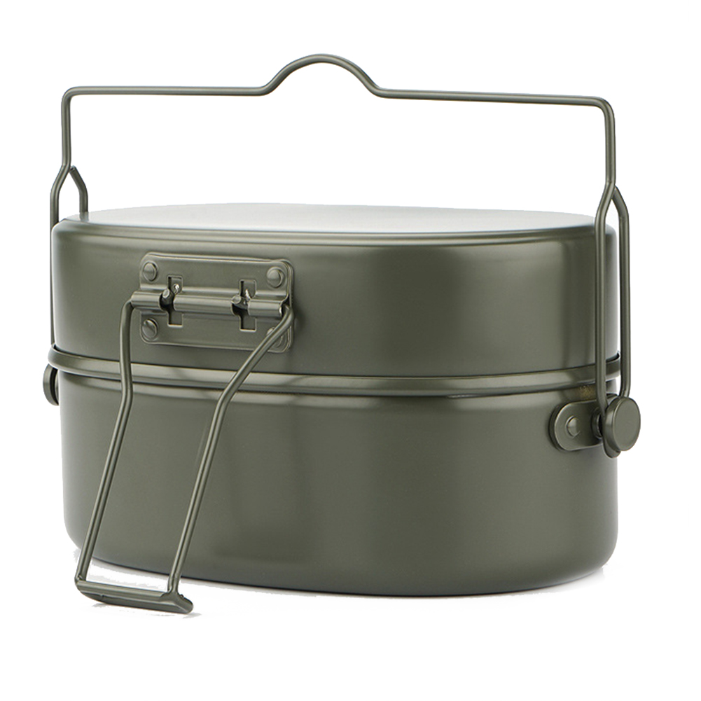 Hiking Cookware Aluminium Lunc - مراجعة Camping Double Cooking Stove وسعره
