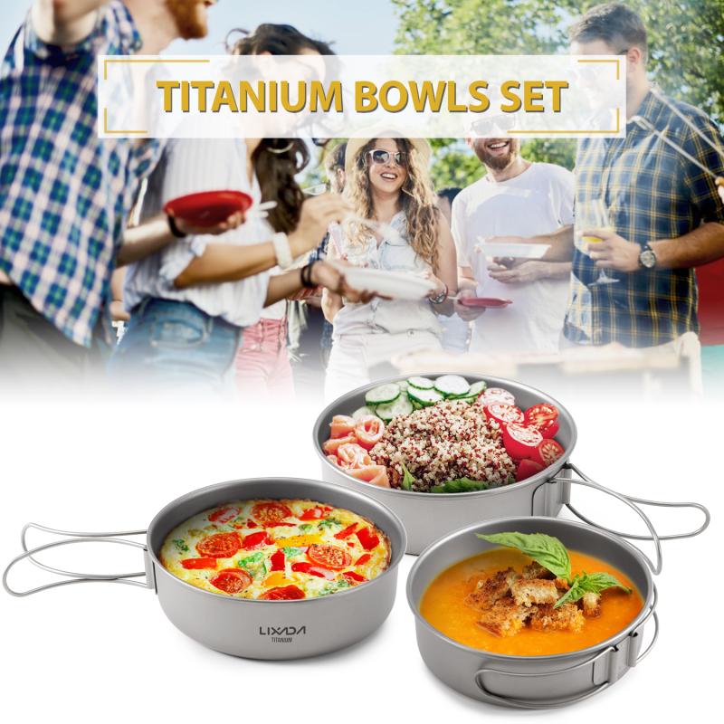 Lixada Titanium Bowls Ultralig - مراجعة Camping Cooking Dishes وسعره
