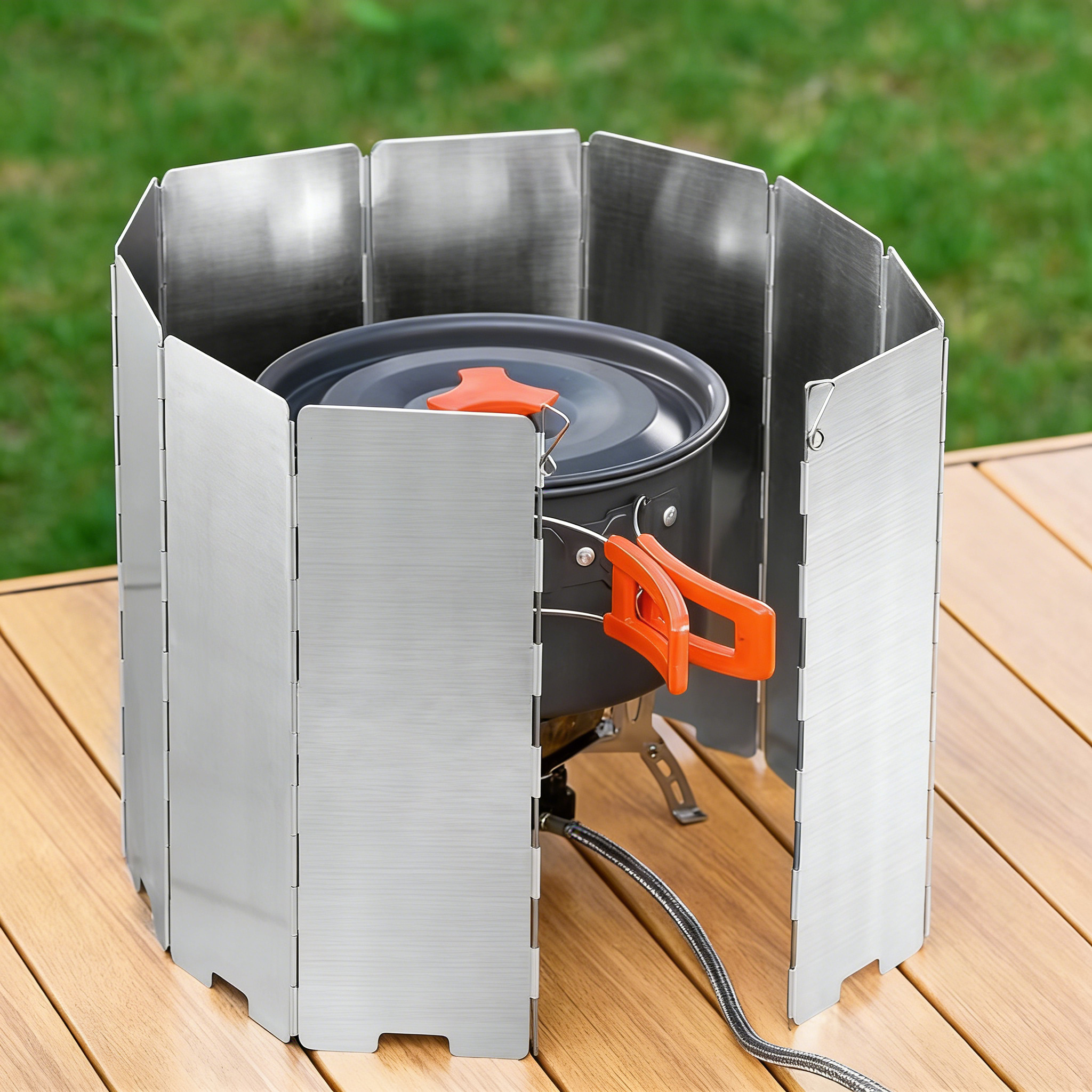 8 Plates Aluminum Windscreen S - مراجعة Camping Cooking Windscreen وسعره