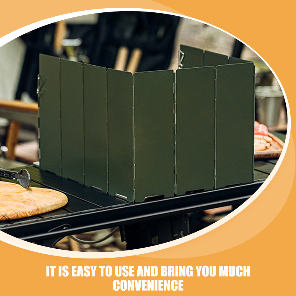 Portable Foldable Stove Windsh - مراجعة Camping Cooking Windscreen وسعره