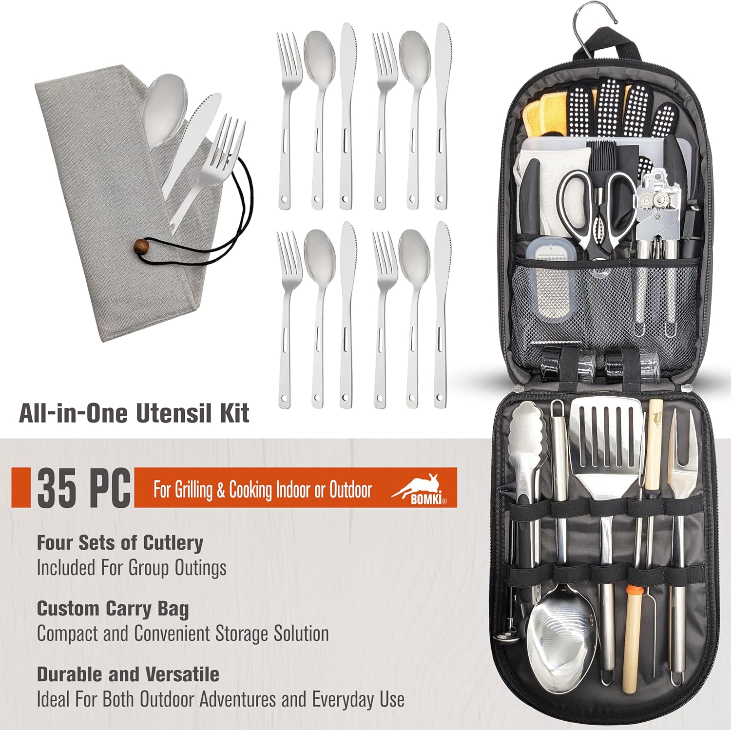 35-Piece Camping Cooking Utens - مراجعة Camping Cooking Essentials Kit وسعره