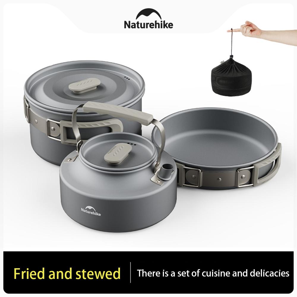 Naturehike Outdoor Pot Set,Cam - مراجعة Camping Cooking Set Large وسعره
