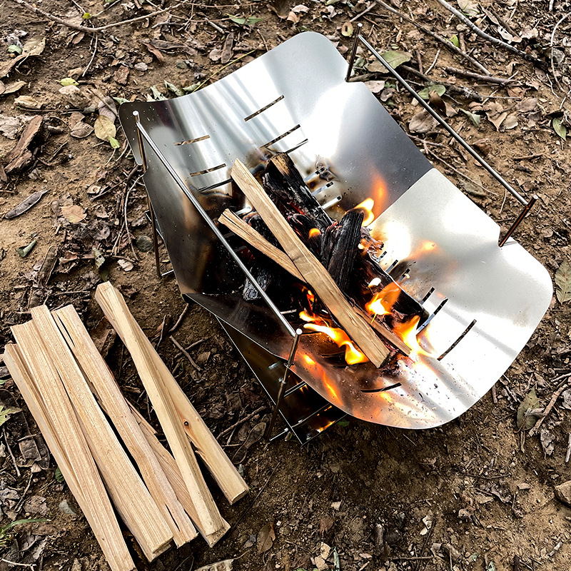Wood Burning Camping Stove Por - مراجعة Camping Cooking Fire Pit وسعره