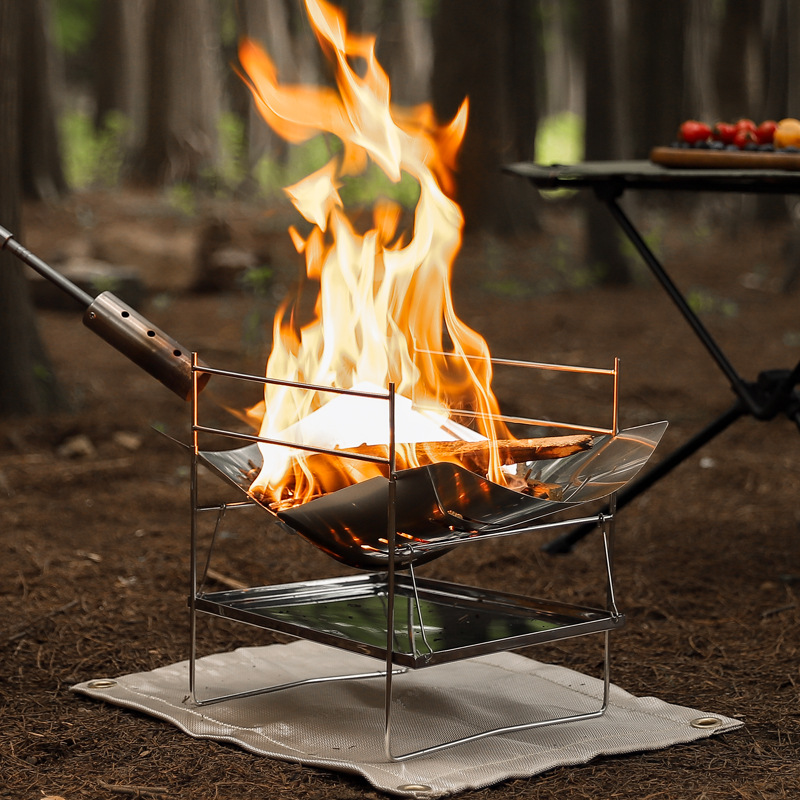 Wood Burning Camping Stove Por - مراجعة Camping Cooking Fire Pit وسعره