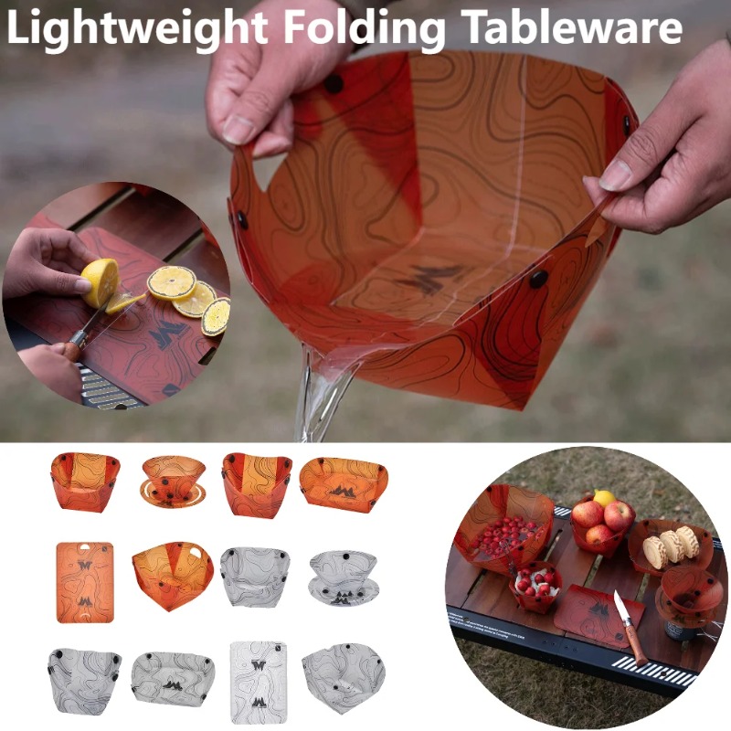 Foldable Camping Tableware Por - مراجعة Camping Cooking Roll وسعره