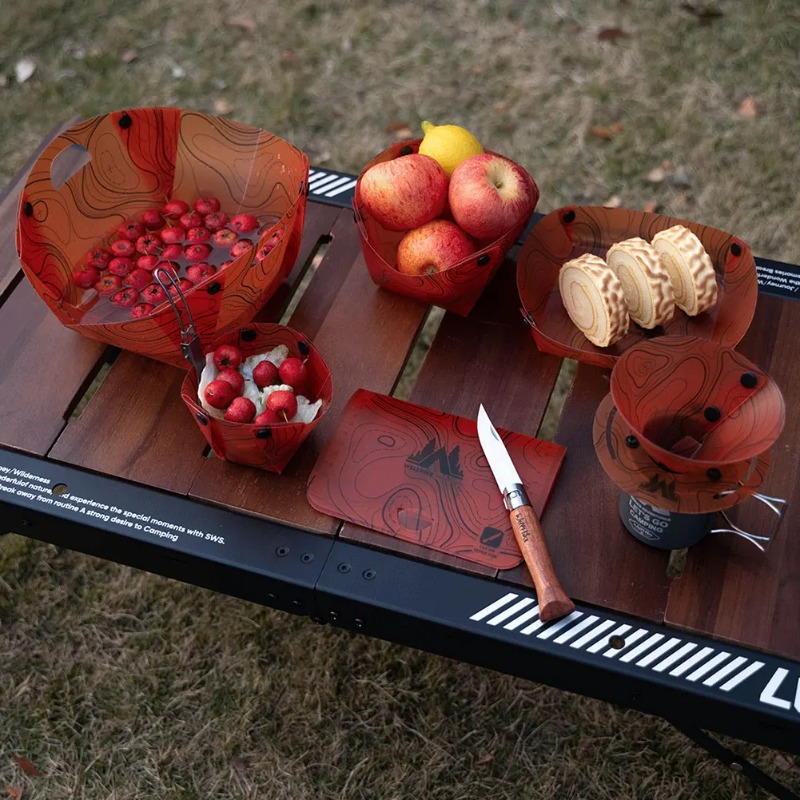 Foldable Camping Tableware Por - مراجعة Camping Cooking Roll وسعره