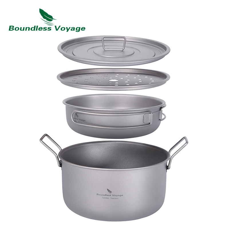 Boundless Voyage Camping Cooki - مراجعة Camping Cooking Mess Kit وسعره