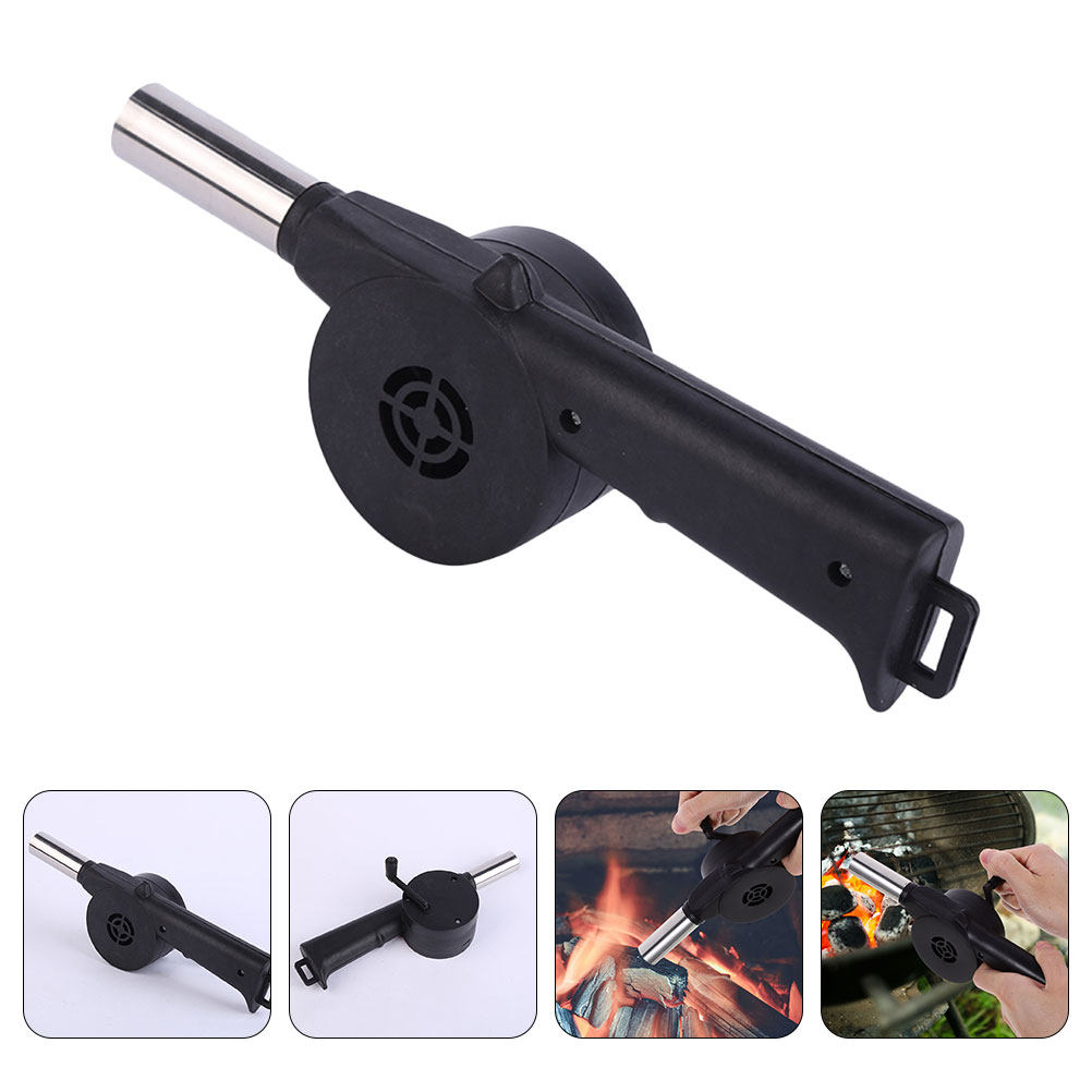 Manual Blower Black Hand Crank - مراجعة Camping Cooking Fire Pit وسعره