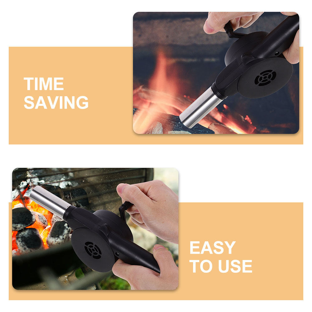 Manual Blower Black Hand Crank - مراجعة Camping Cooking Fire Pit وسعره