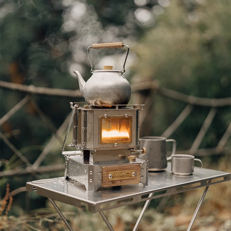 Vintage Style Camping Stove Du - مراجعة Camping Double Cooking Stove وسعره