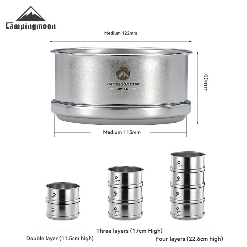 CAMPINGMOON Portatle Outdoor C - مراجعة Camping Cooking Dishes وسعره